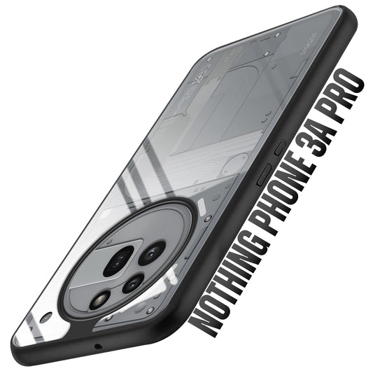 Premium Silicon Soft Framed Case with Clear Back Cover For Nothing Phone 3A Pro