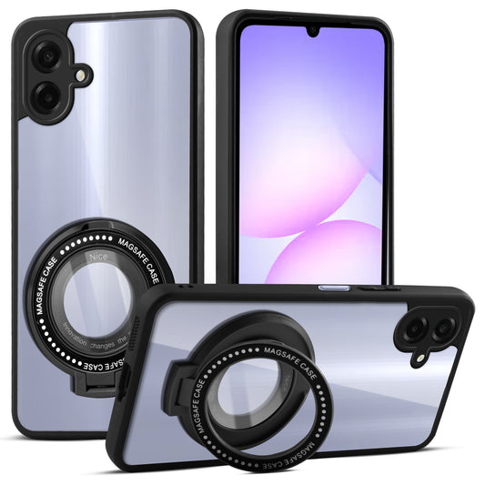 Soft Frame Clear Case Ring Holder Kickstand For Samsung A07 5G