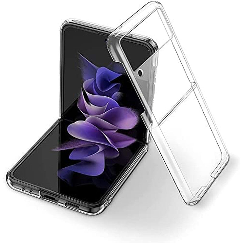 Crystal Clear Hard Anti-Yellow Transparent Back Cover Case For Samsung Z Flip 3