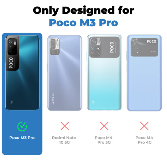 Silicone Border Transparent Back Cover for Poco M3 Pro 5G