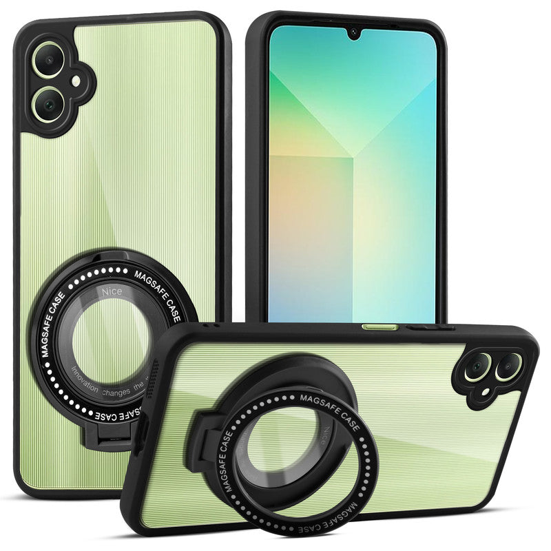 Soft Frame Clear Case Ring Holder Kickstand For Samsung A07 5G