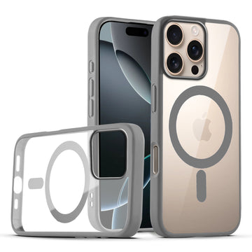 Wireless Charging Support Compatible Transparent Back with Soft Silicone Edge Back Cover For Apple iPhone 16 Pro Max