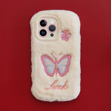 Fluffy Butterfly Back Cover for Apple iPhone 15 Pro Max