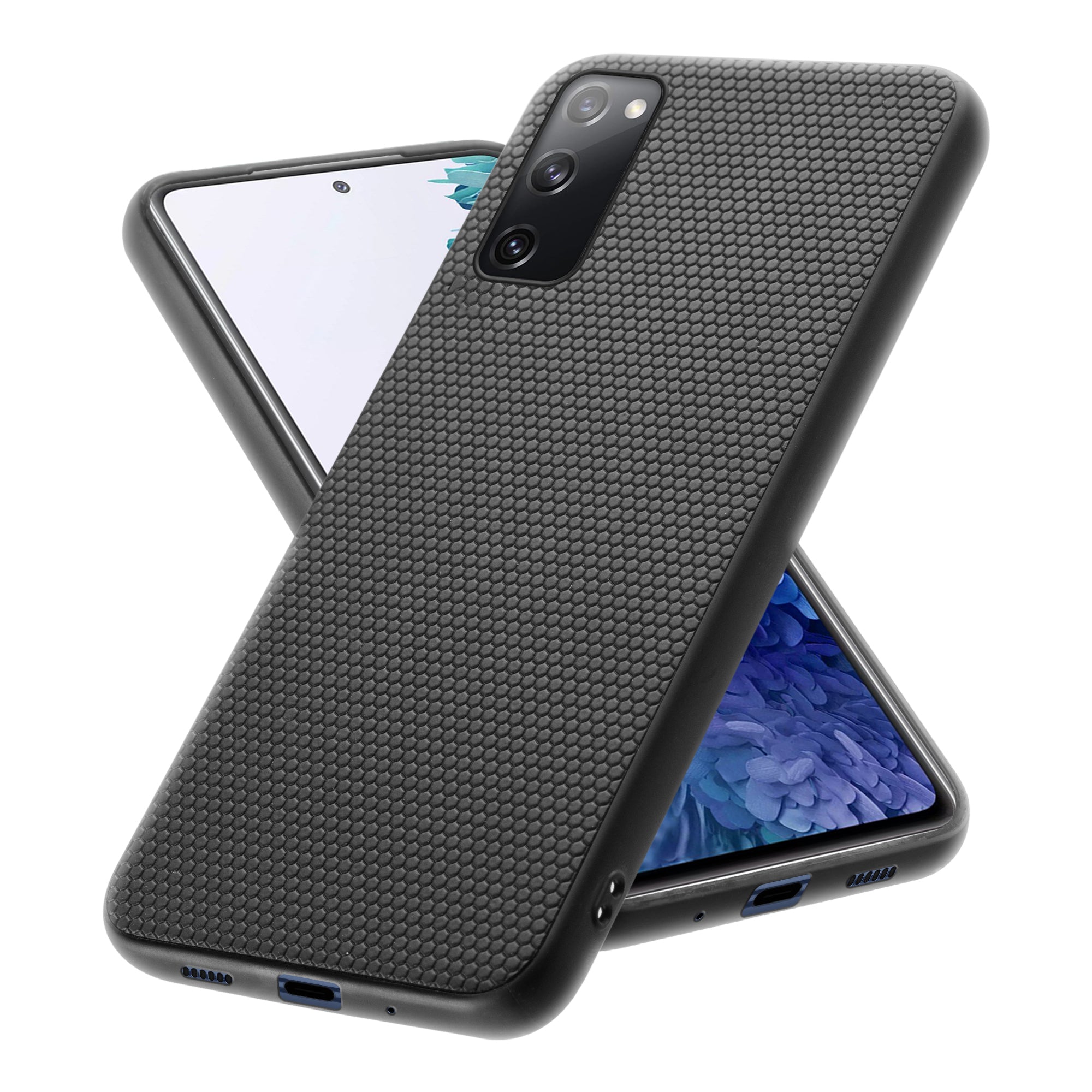 Premium Matte Finish Honeycomb Pattern Back Case For Samsung S20 FE 5G