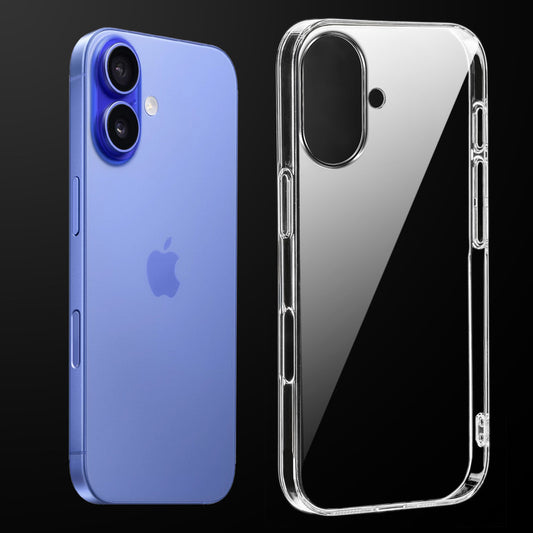 Crystal Clear Hard Back Anti-Yellowing With raised camera edges Phone Case For Apple iPhone 16 Plus