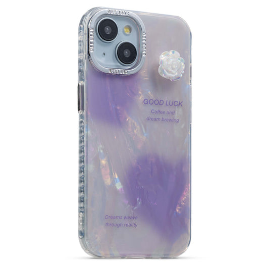 Luxury Purple Marble Back Cover for Apple iPhone 15