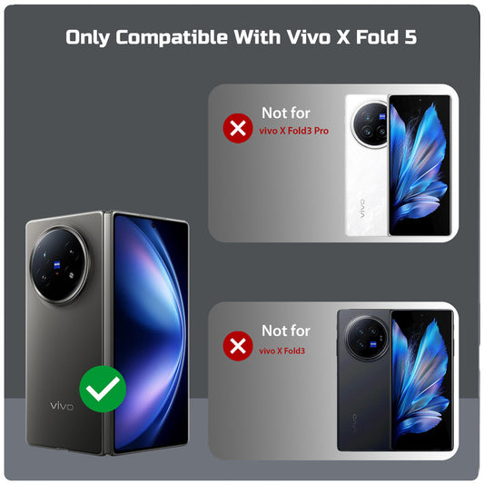 Crystal Clear Hard Anti-Yellow Transparent Back Cover Case For Vivo X Fold 5