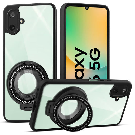 Soft Frame Clear Case Ring Holder Kickstand For Samsung M06 5G