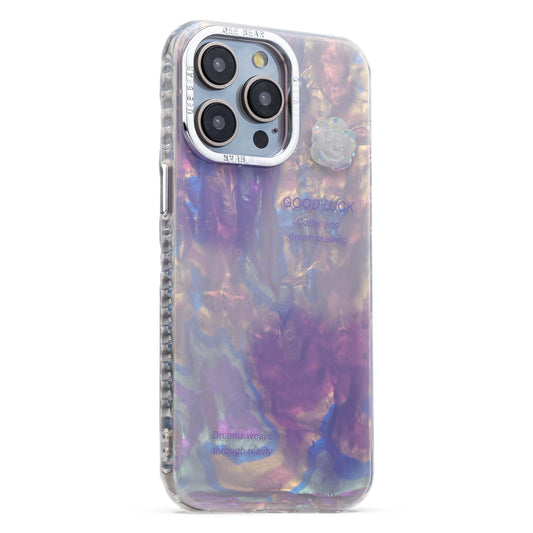 Luxury Purple Marble Back Cover for Apple iPhone 15 Pro Max