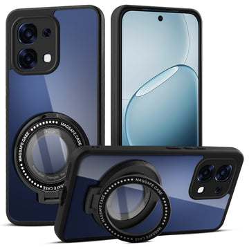 Soft Frame Clear Case Ring Holder Kickstand For Oppo F31 5G