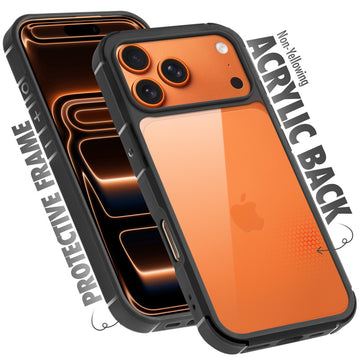 Silicone Border Transparent Back Cover for Apple iPhone 17 Pro