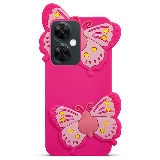 3D Vibrant Butterfly Silicone Phone Case For OnePlus Nord CE 3 Lite 5G