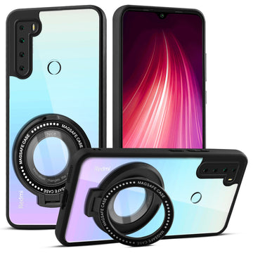 Soft Frame Clear Case Ring Holder Kickstand For Redmi Note 8