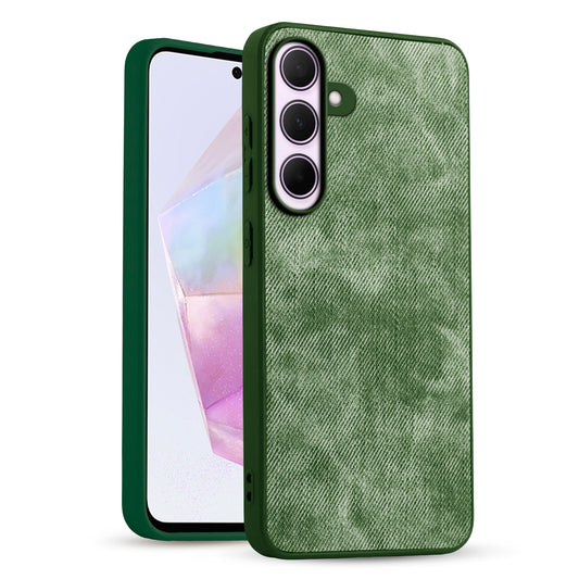 Classic Denim Finish Back Case for Samsung A35 5G with Raised Camera Edges & Micro-Fiber Lining