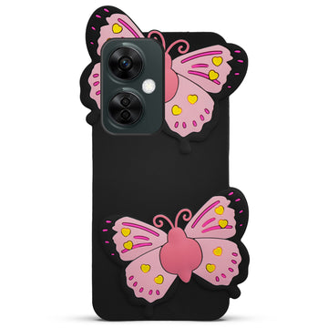 3D Vibrant Butterfly Silicone Phone Case For OnePlus Nord CE 3 Lite 5G