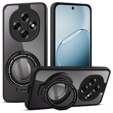 Soft Frame Clear Case Ring Holder Kickstand For Oppo F31 Pro 5G