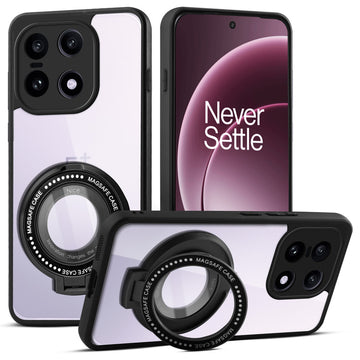 Soft Frame Clear Case Ring Holder Kickstand For OnePlus 15 5G