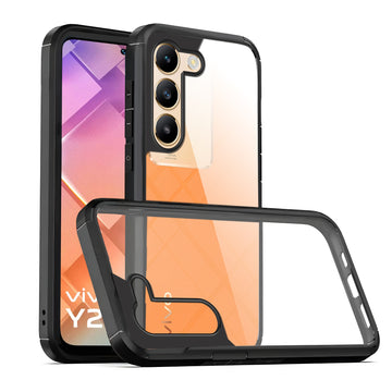 Silicone Border Transparent Back Cover For Vivo Y200E 5G