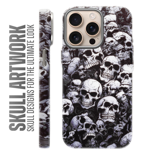 Nightfall Skull Cluster Design With Hard Back Case For Apple iPhone 16 Pro