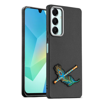 Sleek Textured Silicone Case for Samsung A16 5G Featuring Divine Embroidery on the Back