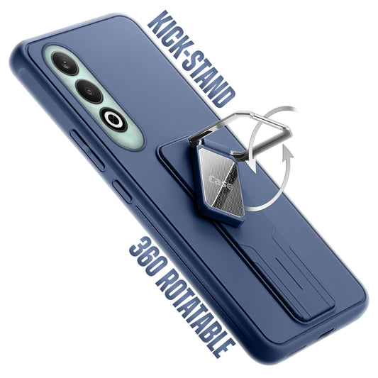 Premium Silicone Case with Metal Kickstand and Camera Protection Back Cover For OnePlus Nord CE 4 5G