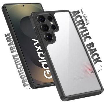 Silicone Border Transparent Back Cover for Samsung S25 Ultra 5G
