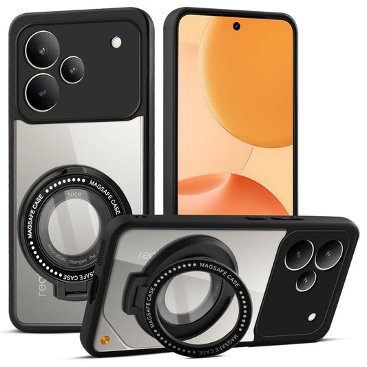 Soft Frame Clear Case Ring Holder Kickstand For Realme P4 5G