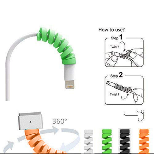 Spiral Cable Protector Set of 4pcs (Random Color)