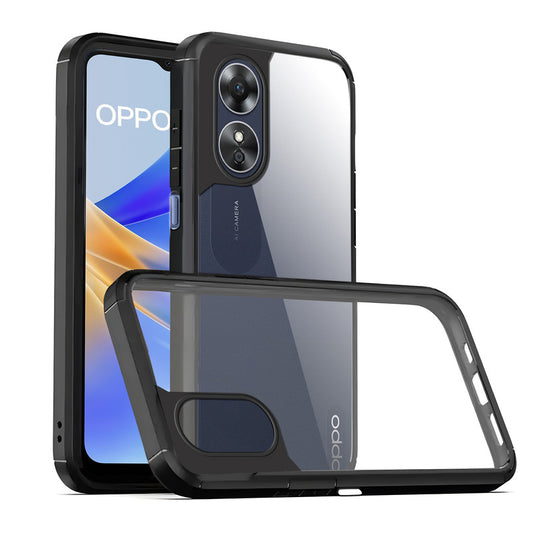 Silicone Border Transparent Back Cover for Oppo A17