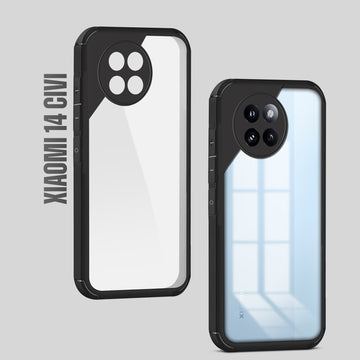 Silicone Border Transparent Back Cover for Xiaomi 14 Civi 5G