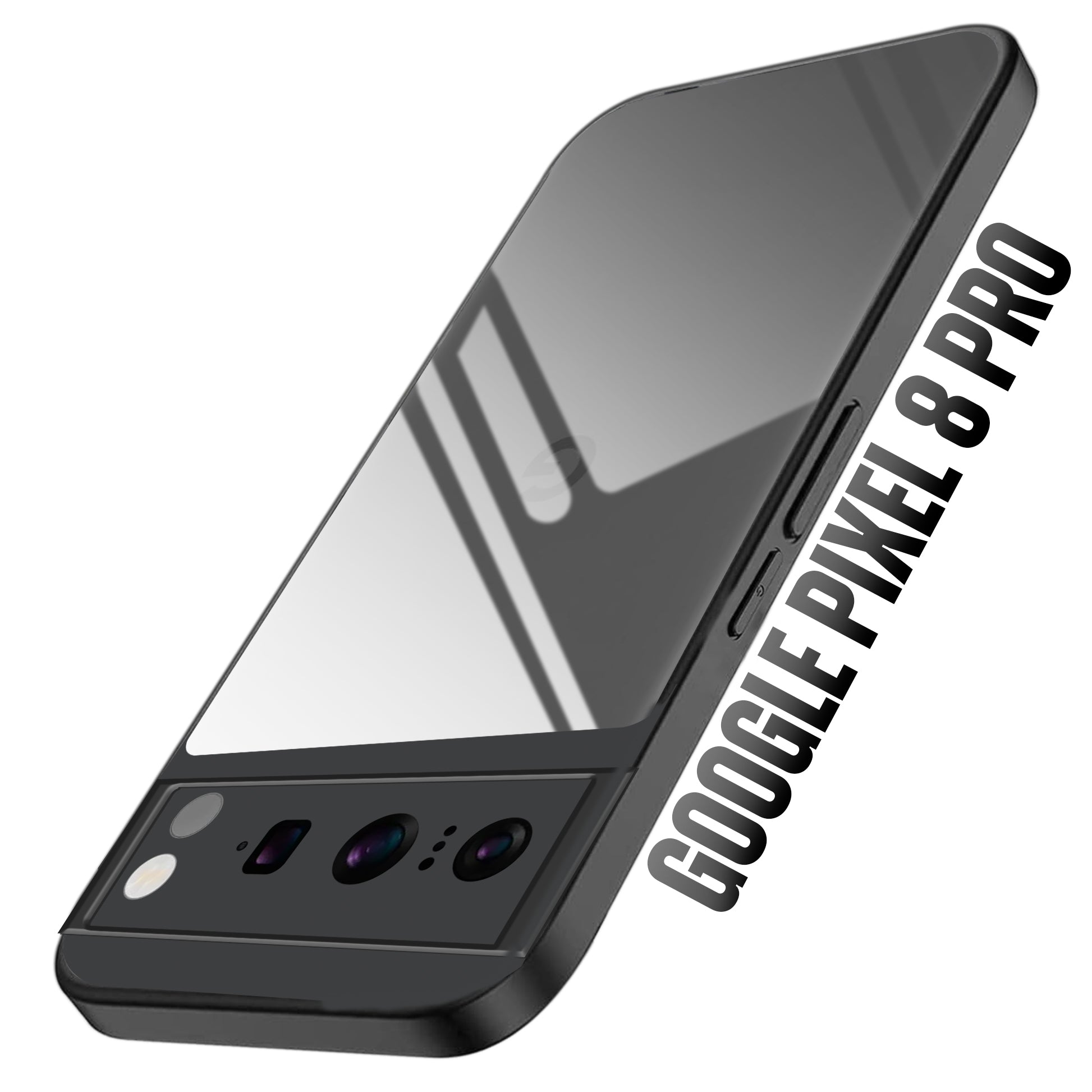 Premium Silicon Soft Framed Case with Clear Back Cover For Google Pixel 8 Pro
