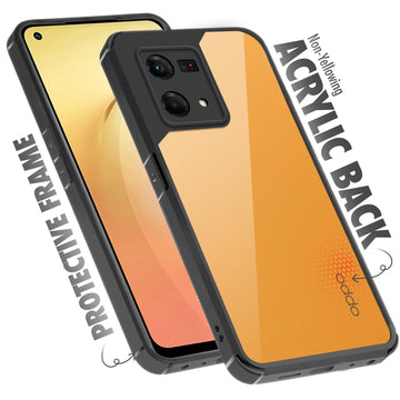 Silicone Frame Transparent Hard Back Cover for Oppo F21s Pro 4G