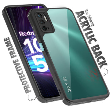 Silicone Border Transparent Back Cover for Redmi Note 10T 5G