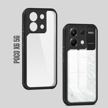 Silicone Border Transparent Back Cover for Poco X6 5G