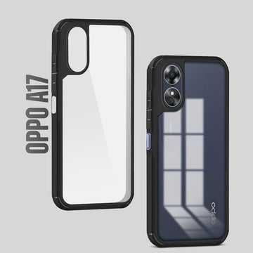 Silicone Border Transparent Back Cover for Oppo A17