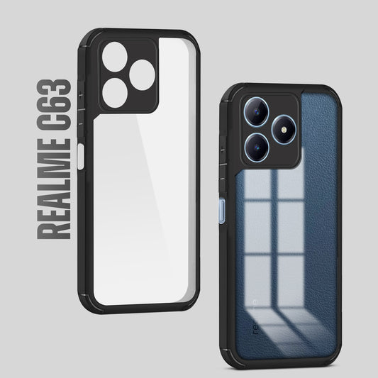 Silicone Border Transparent Back Cover for Realme C63