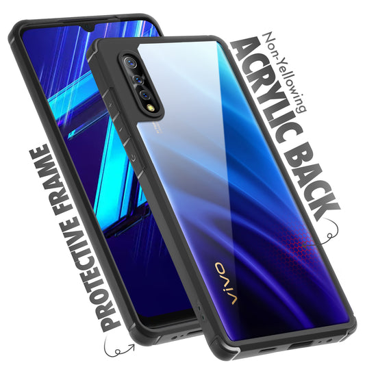 Silicone Frame Transparent Hard Back Cover for Vivo Z1x