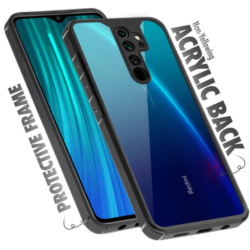 Silicone Border Transparent Back Cover for Redmi Note 8 Pro