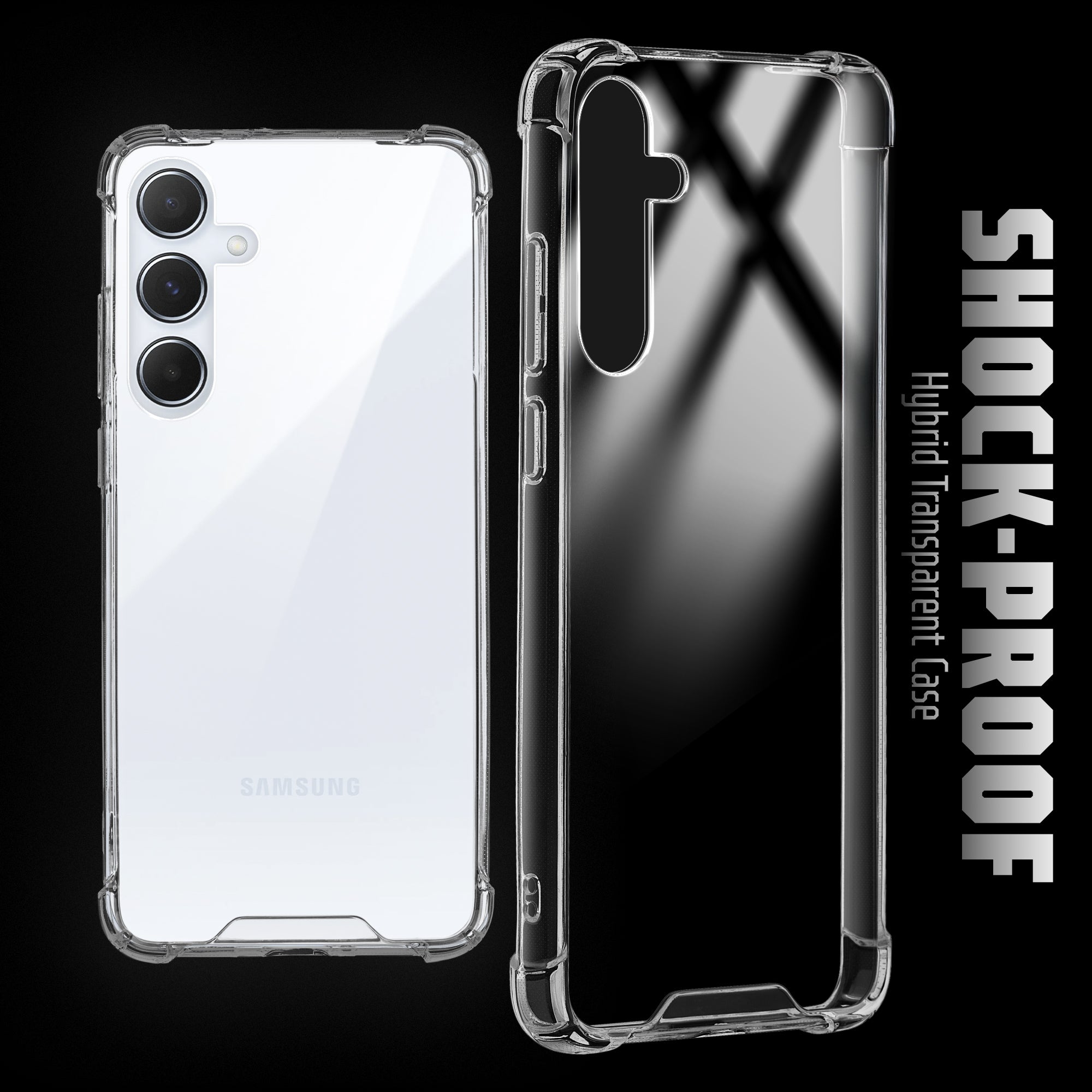 Shockproof Hybrid Transparent Phone Case For Samsung A55 5G