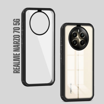 Silicone Border Transparent Back Cover for Realme Narzo 70 5G