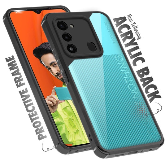 Silicone Border Transparent Back Cover for Tecno Spark Go 2022