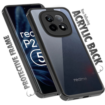 Silicone Border Transparent Back Cover for Realme P2 Pro 5G