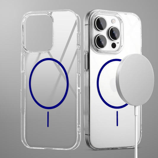 Crystal Clear Transparent Hard Back Anti-Yellowing with MagSafe Compatibility Phone Case For Apple iPhone 15 Pro