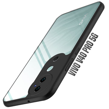 Premium Silicon Soft Framed Case with Clear Back Cover For Vivo V40 Pro 5G