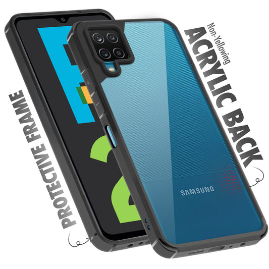 Silicone Border Transparent Back Cover for Samsung F12