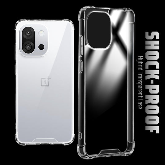 Transparent Shockproof Phone Back Cover Case With Raised Edges For OnePlus 13T 5G
