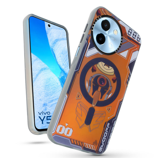 Colorful Reflective Circuit Prints Hard Back Protector Case For Vivo Y58 5G