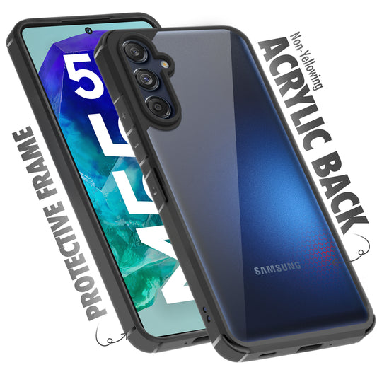 Silicone Border Transparent Back Cover for Samsung M55 5G