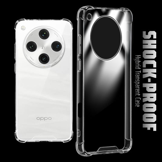 Shockproof Hybrid Transparent Phone Case For Oppo Find X8 Pro 5G with Hard Back and Soft Bumper for Maximum Protection