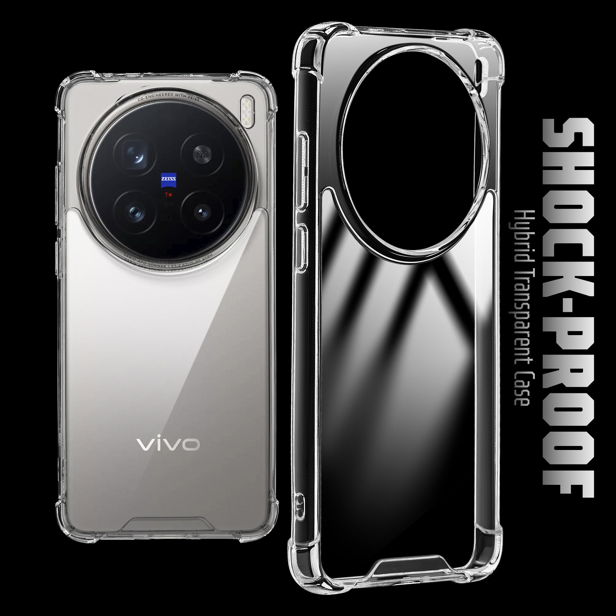 Shockproof Hybrid Transparent Phone Case For Vivo X200 Pro 5G